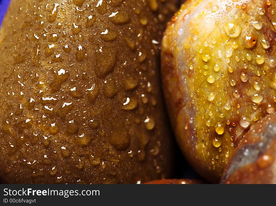 The beautiful stone background with water dew