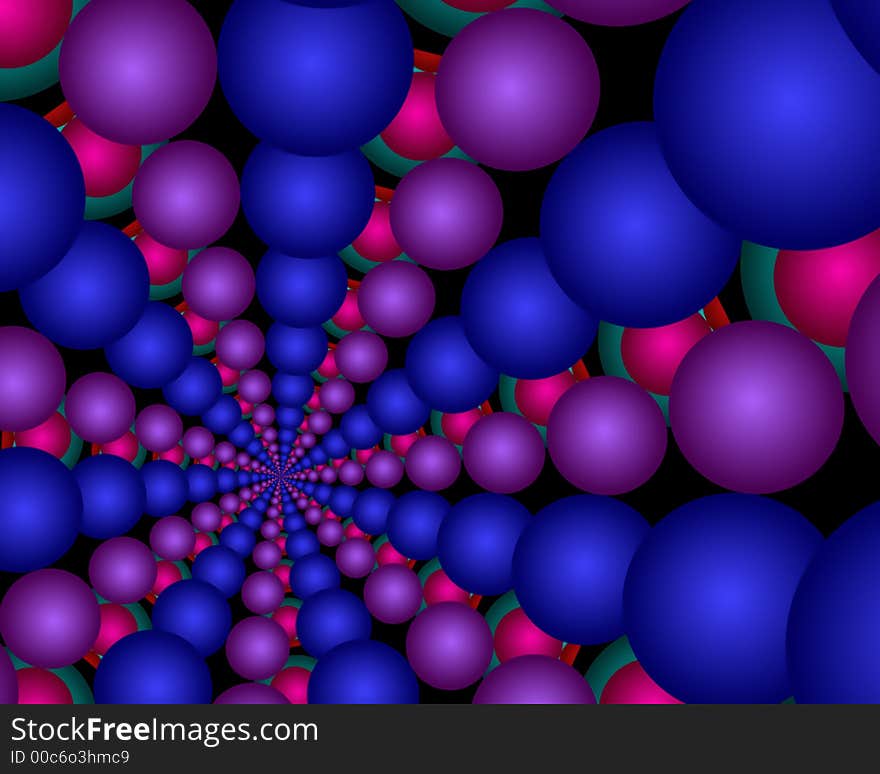 Abstract fractal image resembling a display of party balloons