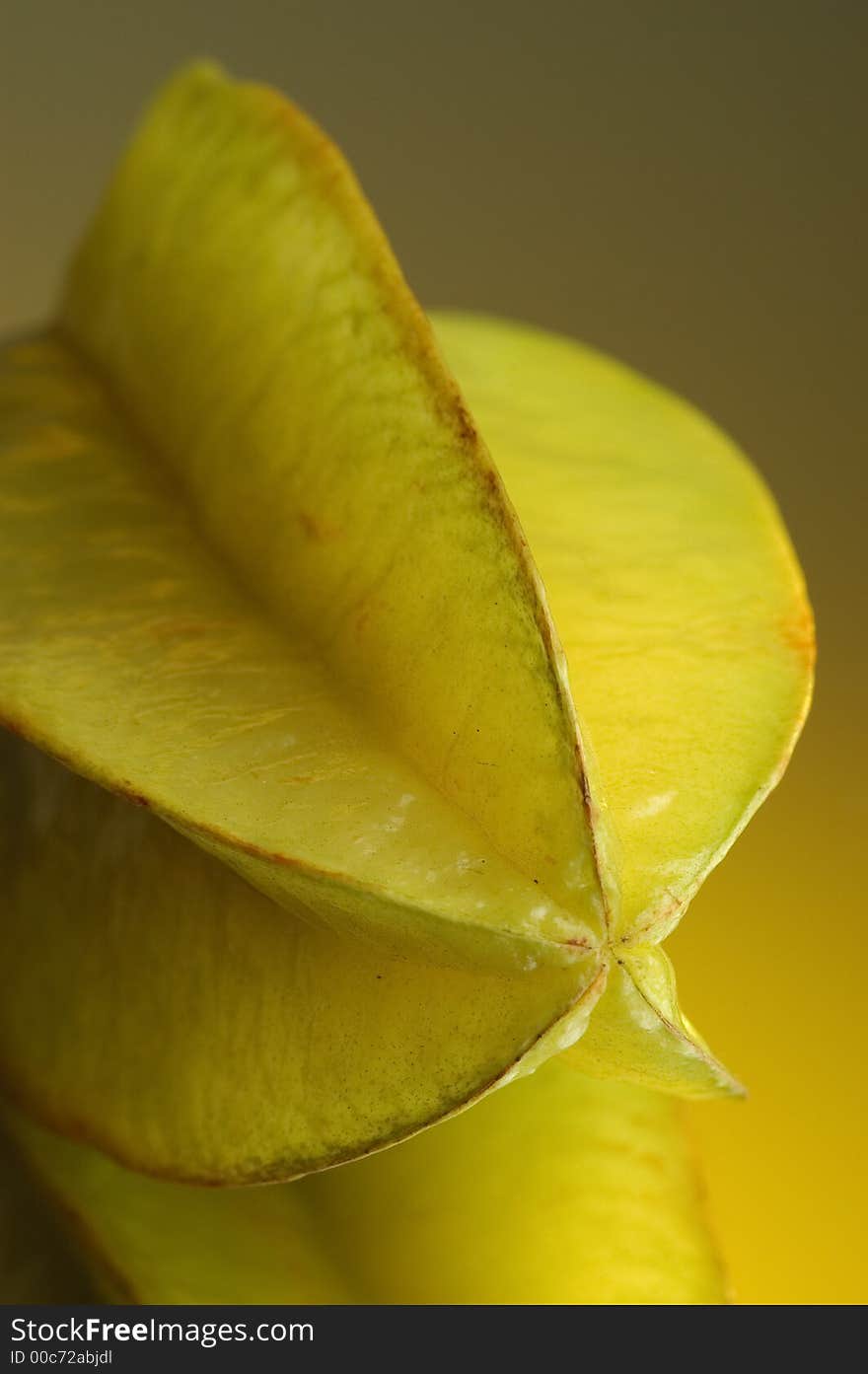 Carambola, water and mirror surface. Carambola, water and mirror surface