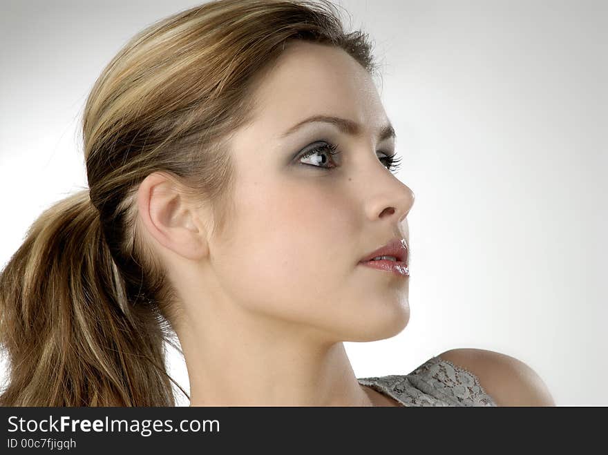 Studio photo of a gorgeous girl. Studio photo of a gorgeous girl