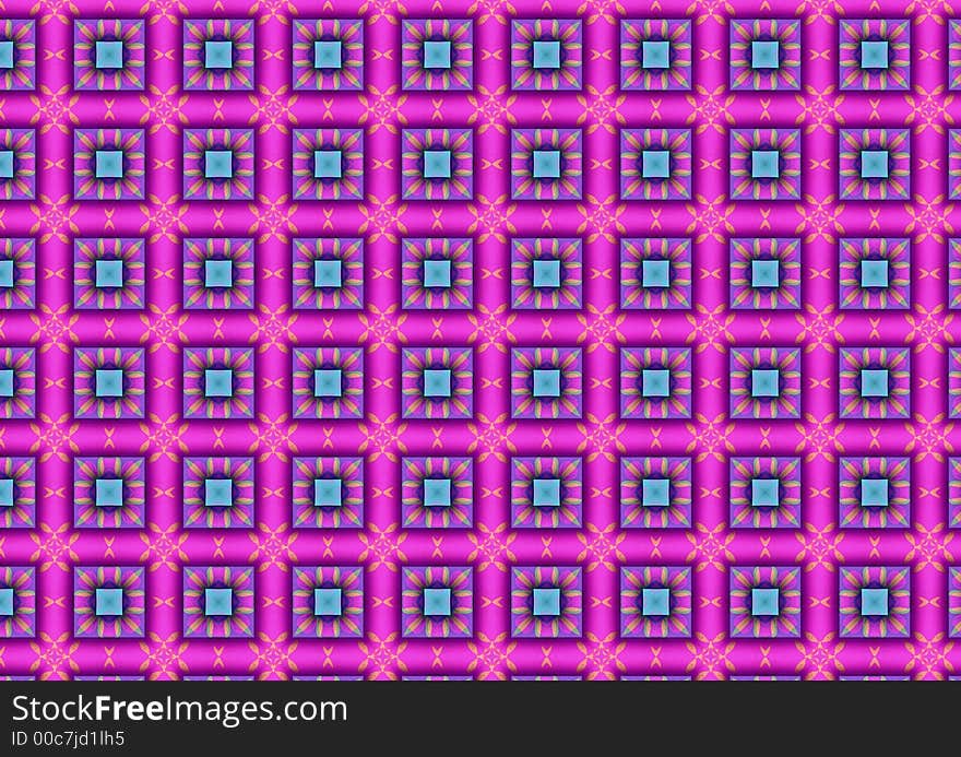 Purple And Blue Tiles Pattern