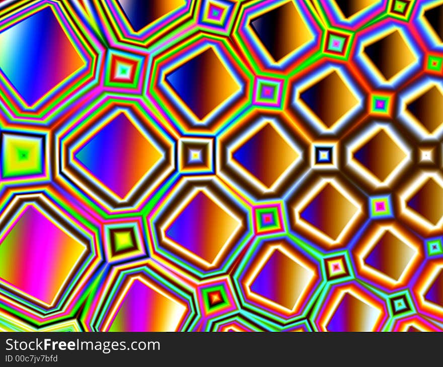 Abstract Retro Pattern Squares