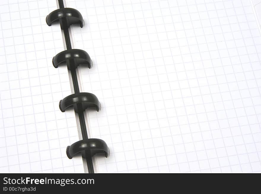 Close up of a notebook with shallow dof