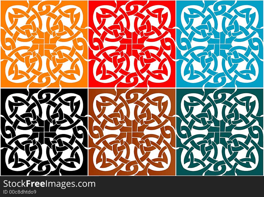 Decorative ornament shapes. My check portfolio other different image. Decorative ornament shapes. My check portfolio other different image