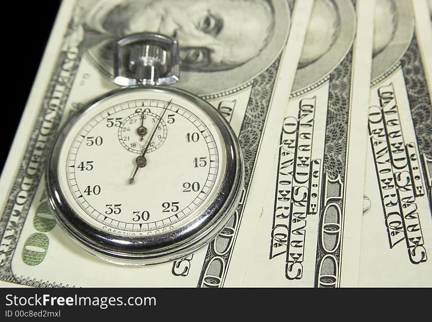 The stop-watch on the dollar cash. The stop-watch on the dollar cash