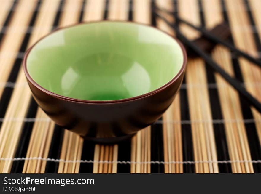 Chinese sticks and bowl for meal. Chinese sticks and bowl for meal.