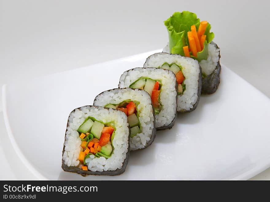 Rolls with salmon, tuna, eel, shellfish, shrimp or crabmeat. Rolls with salmon, tuna, eel, shellfish, shrimp or crabmeat