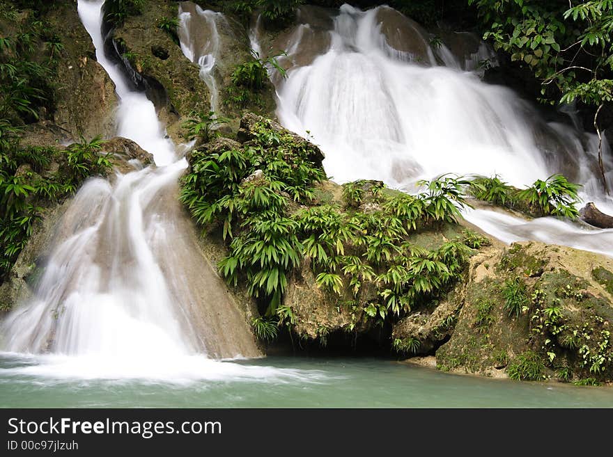 Smooth tropical cascade in a rainforest. Smooth tropical cascade in a rainforest