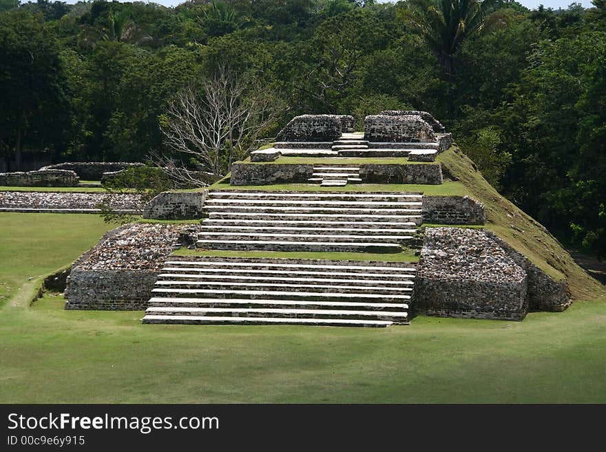 Vintage maya pyramid in Central America