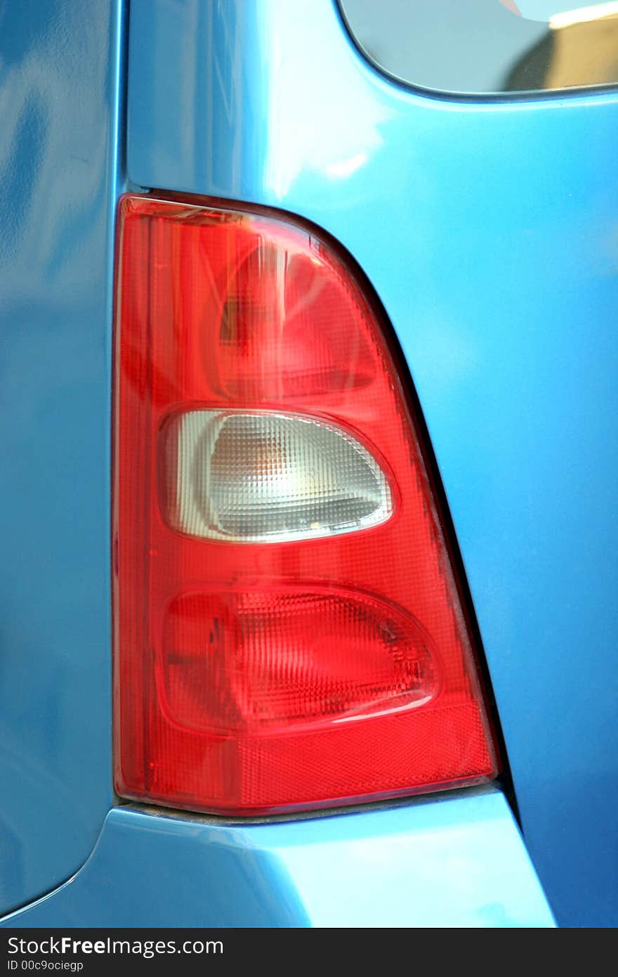 Rear car light in closeup