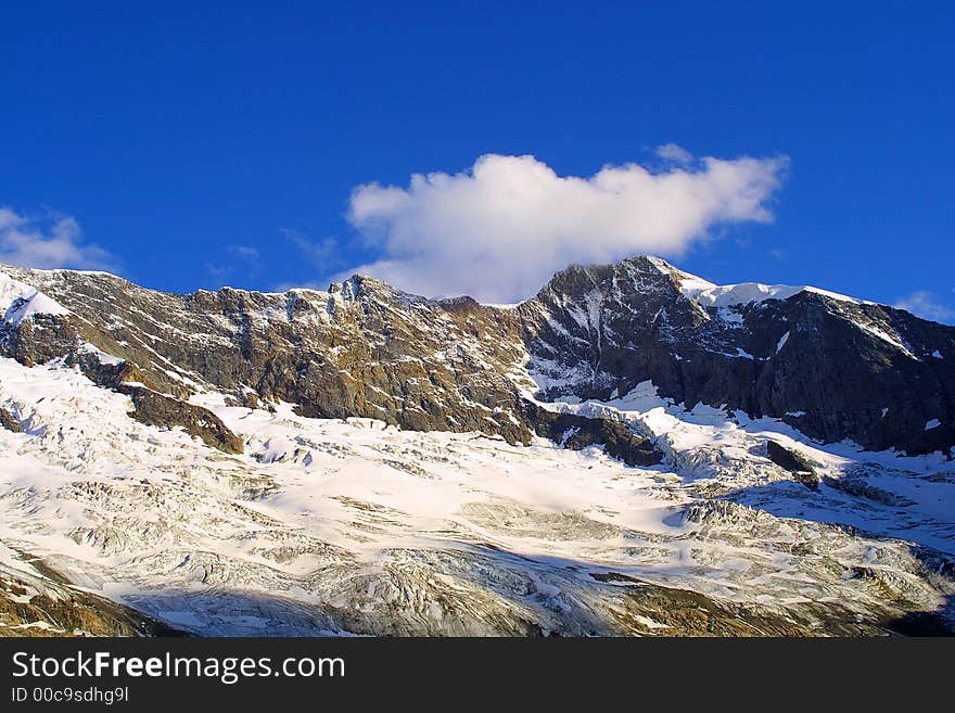 Alpine view in the summer time. Alpine view in the summer time