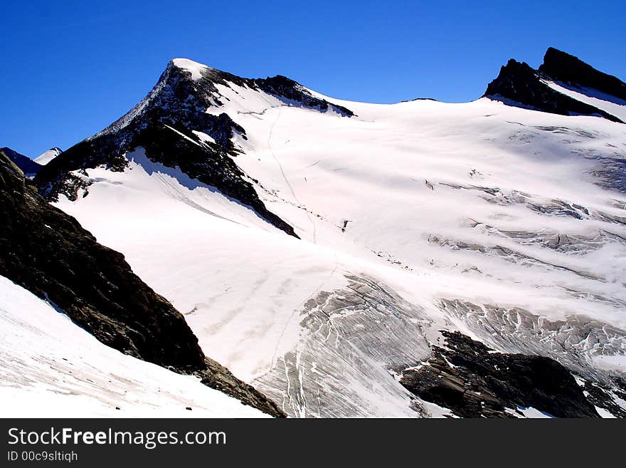 Alpine view in the summer time. Alpine view in the summer time