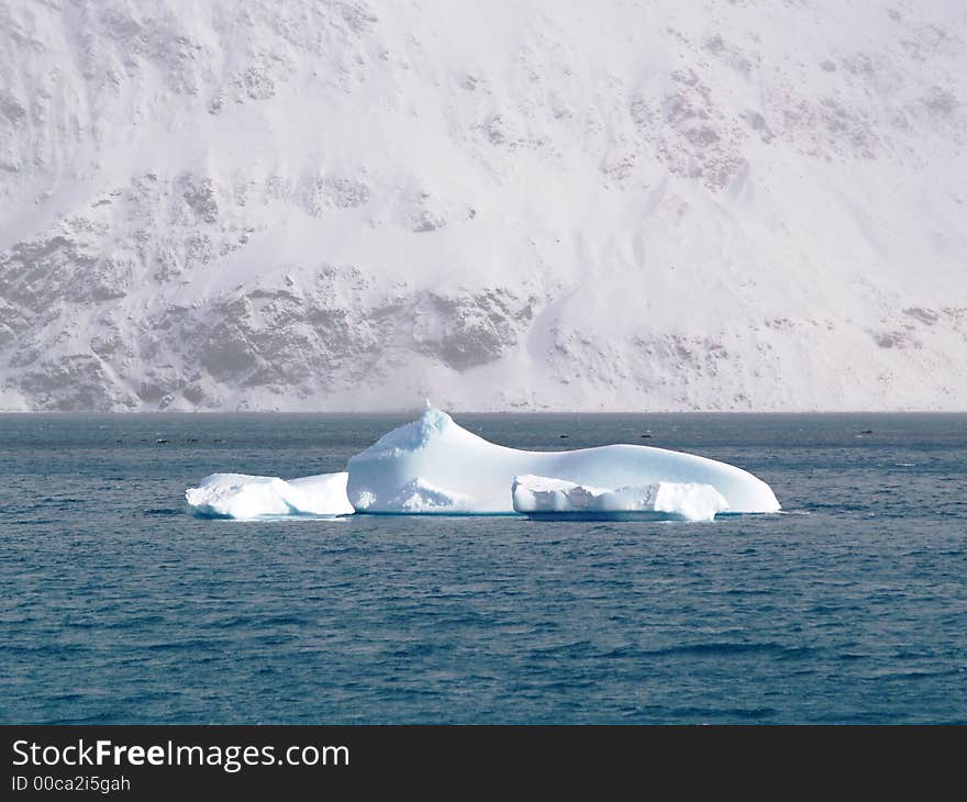 A Iceberg floating in Cumberland Bay, South Georgia