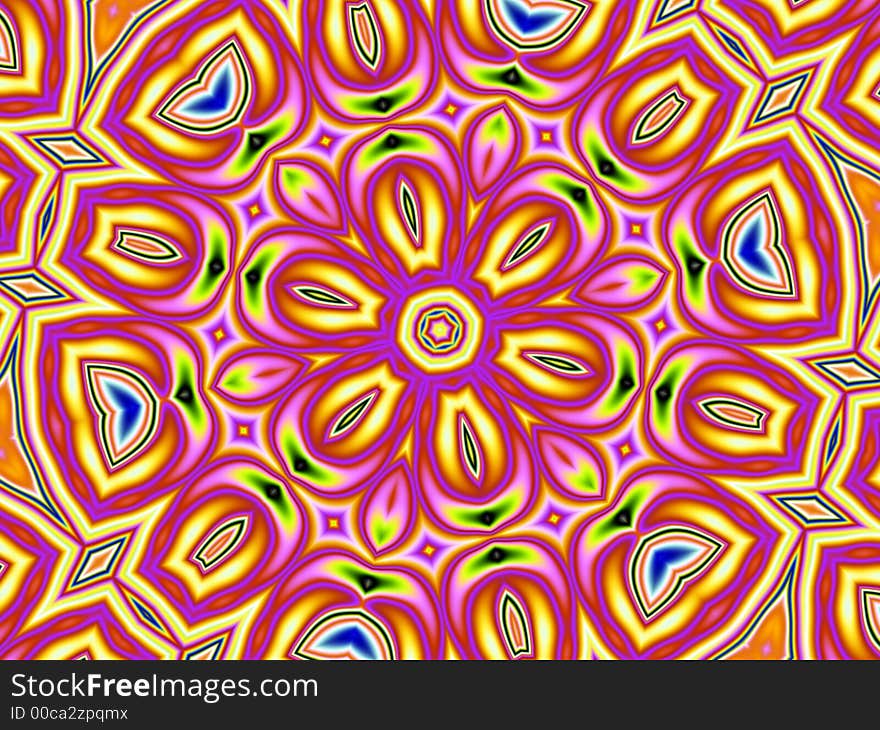 Bright Colorful Flower Pattern