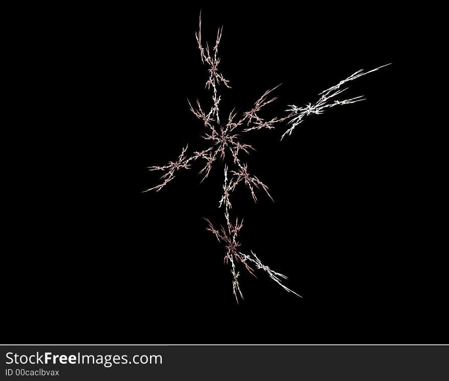 Abstract snowflakes 3d fractal render