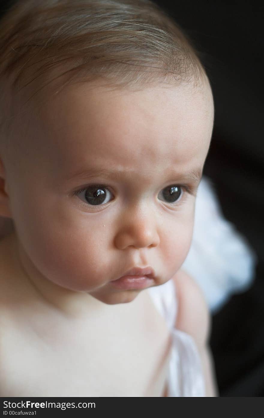 Image of baby wearing angel wings. Image of baby wearing angel wings