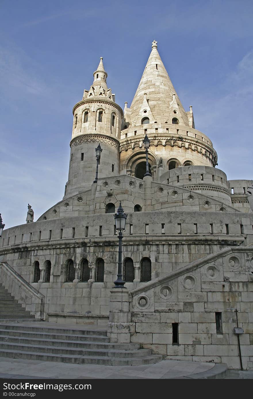 Fisherman's Bastion (Halaszbastya) in Budapest. Fisherman's Bastion (Halaszbastya) in Budapest