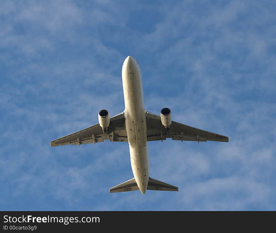 Jet leaving Vqncouver airport retracting landing gear. Jet leaving Vqncouver airport retracting landing gear