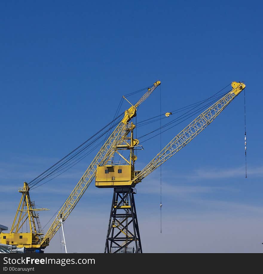 Waterfront cranes