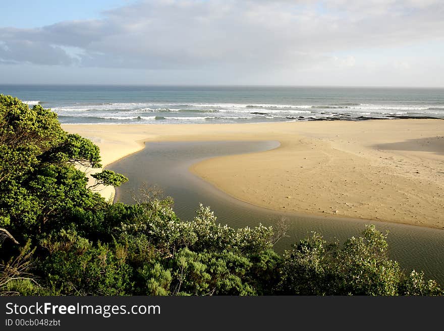 A beautiful beach where sea and lagoon connect. A beautiful beach where sea and lagoon connect