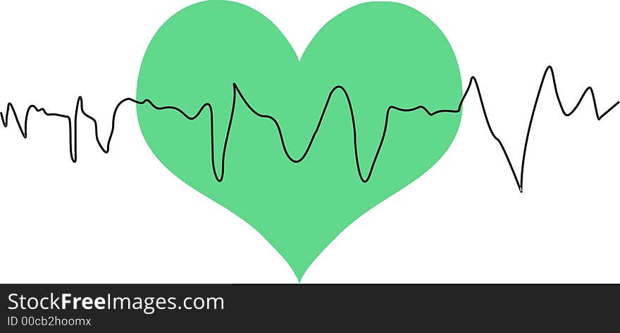 Vector of a green heart