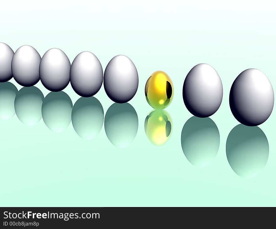 A collection of colorful Easter eggs. 3D rendering. A collection of colorful Easter eggs. 3D rendering.