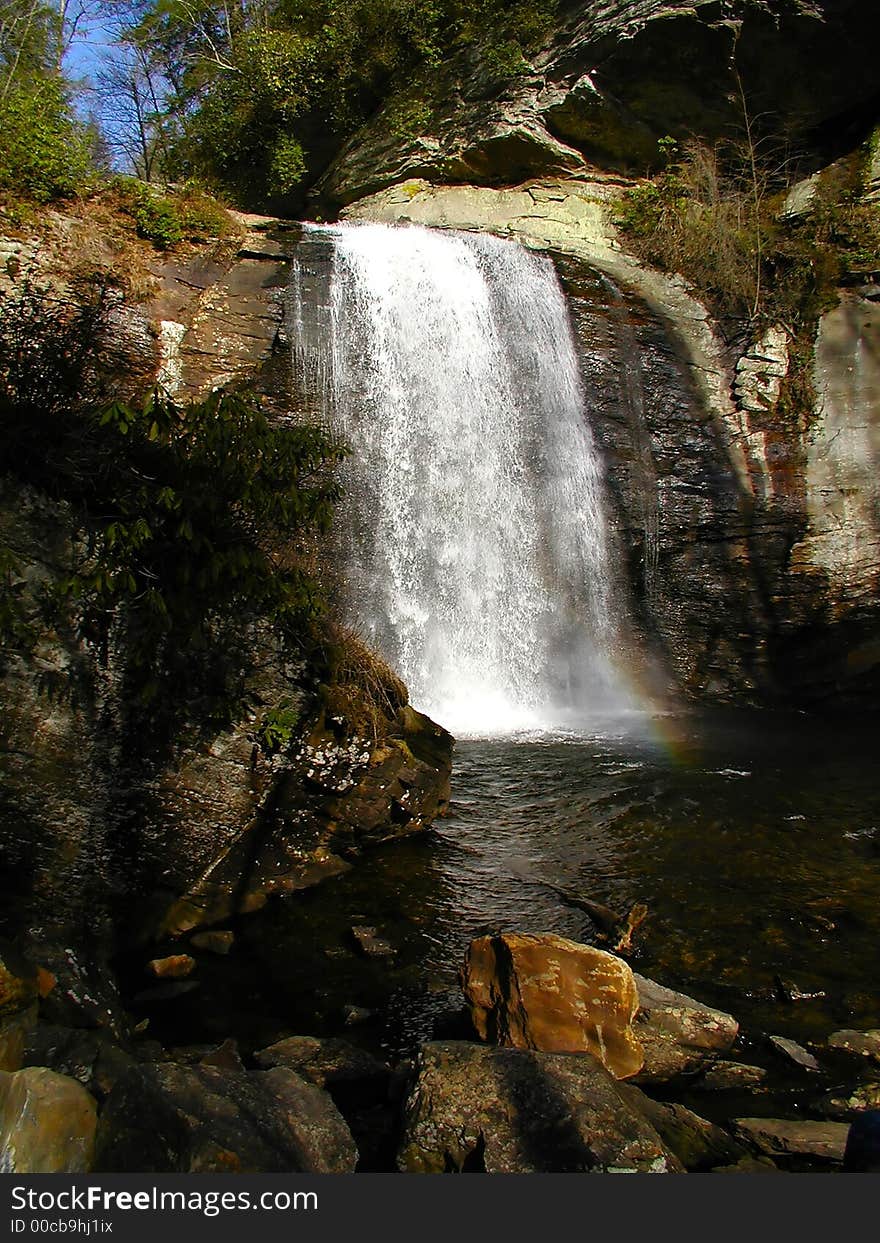 Large Waterfall in the Forest. Large Waterfall in the Forest