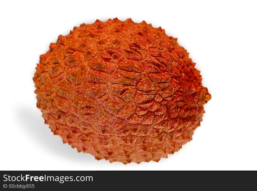 Chinese litchi with white background