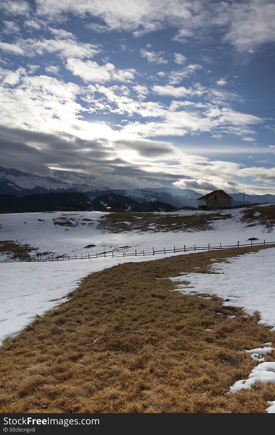 The spring is comming and the snow is melting. The spring is comming and the snow is melting