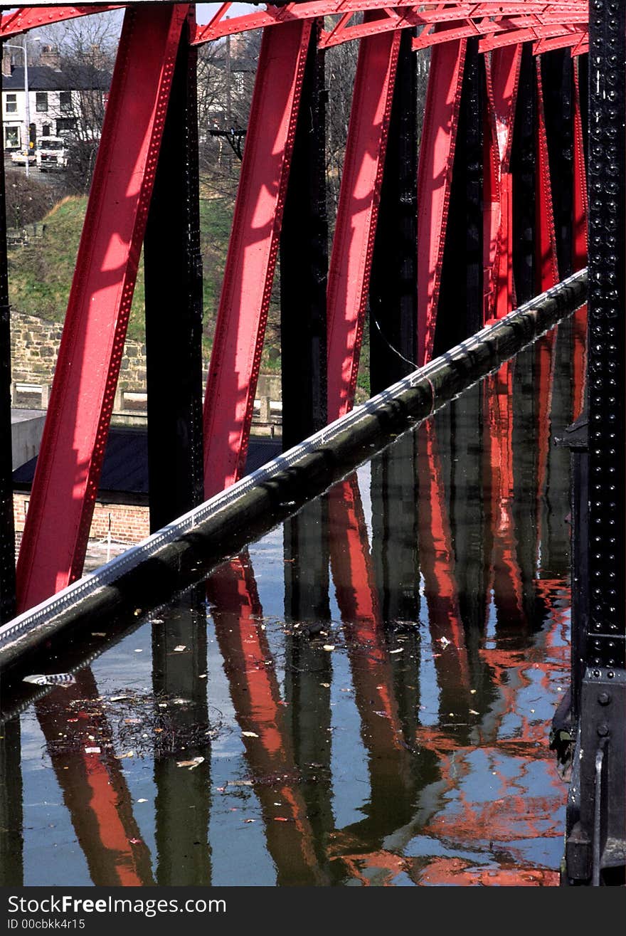 A close up of a bridge in Salford. A close up of a bridge in Salford