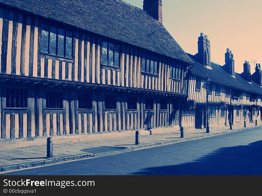 A quiet street in Stratforf Upon Avon, England