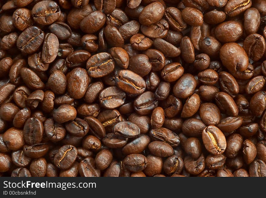 Coffee beans texture