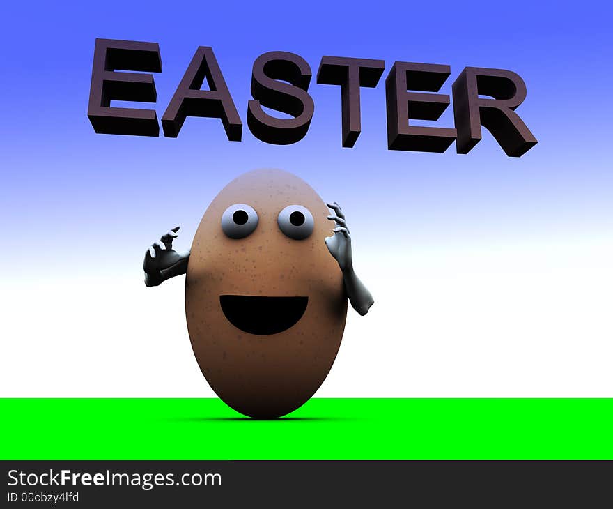 A simple toon based image of a egg man this image is suitable for images relating to Easter and food. A simple toon based image of a egg man this image is suitable for images relating to Easter and food.