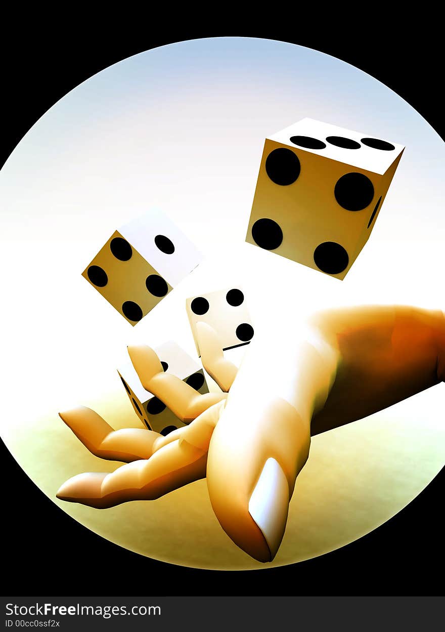 A image of a set of dice that have been thrown, it would be suitable for images based on betting. A image of a set of dice that have been thrown, it would be suitable for images based on betting.