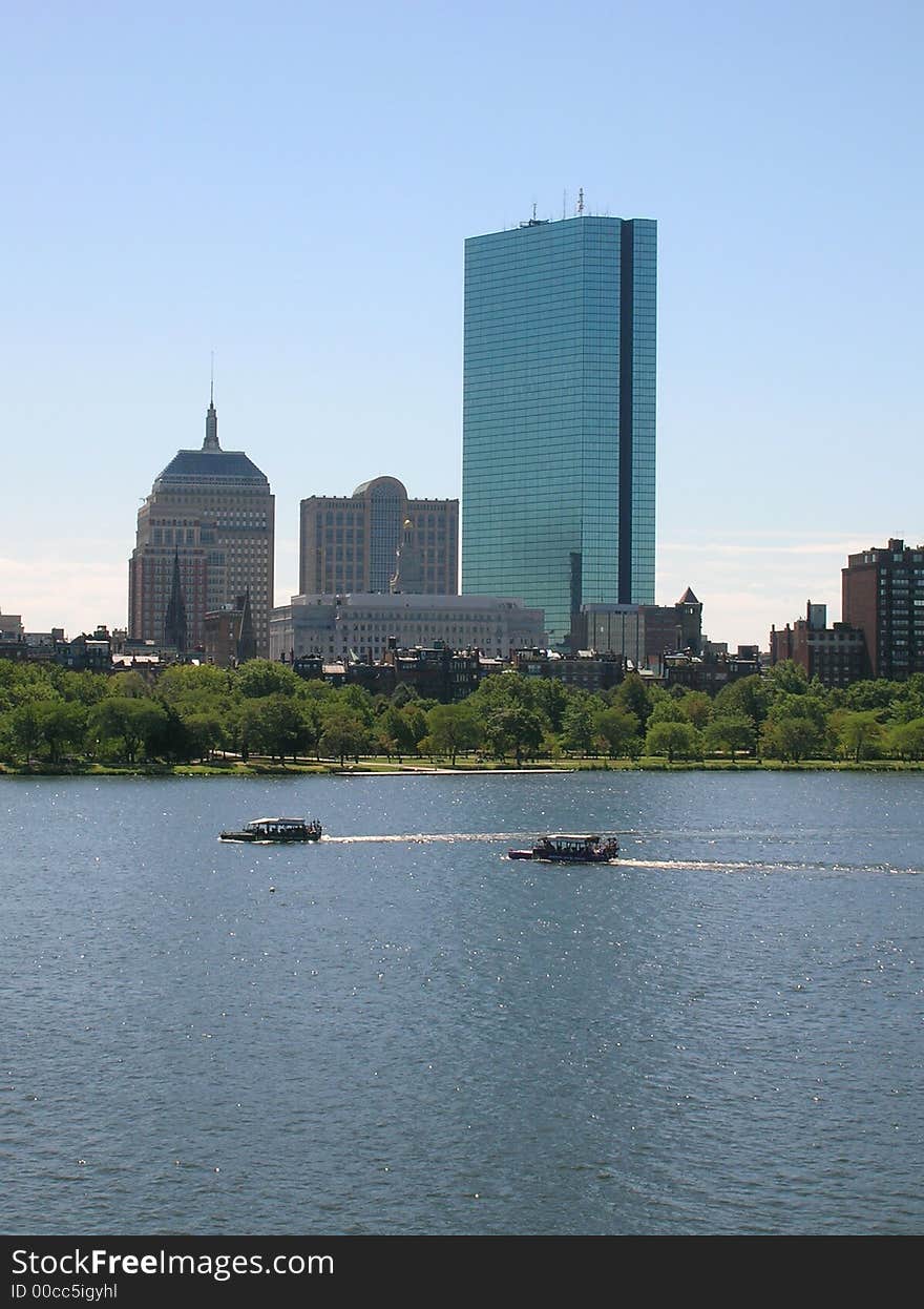 Duck Boats on the Charles River, Boston.