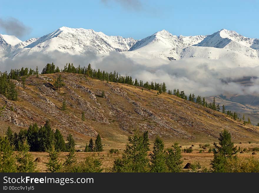 Mountains And Glacier.