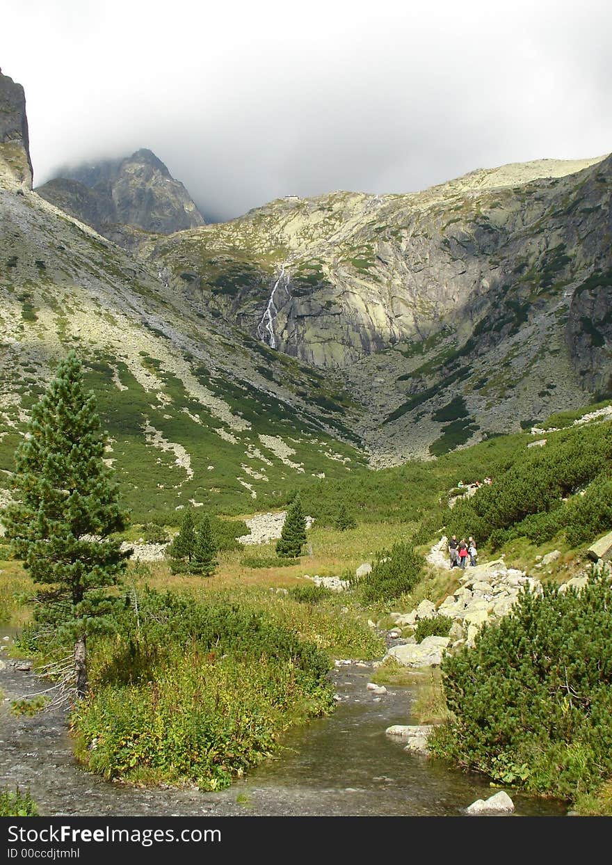 Valley with river at High Tatra near Terry cottage. Valley with river at High Tatra near Terry cottage