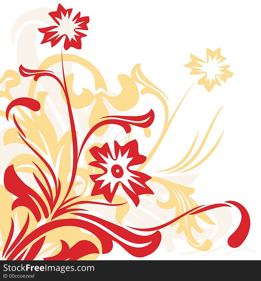 Vector floral background elements - vector. Vector floral background elements - vector