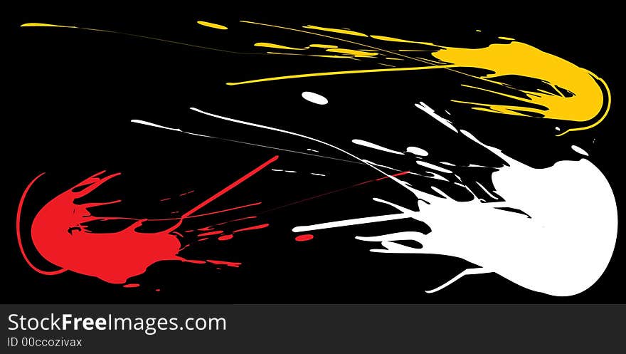 Vector splashes - size and color can be changed