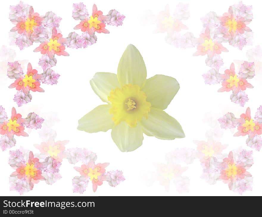 Pale flower background with effects