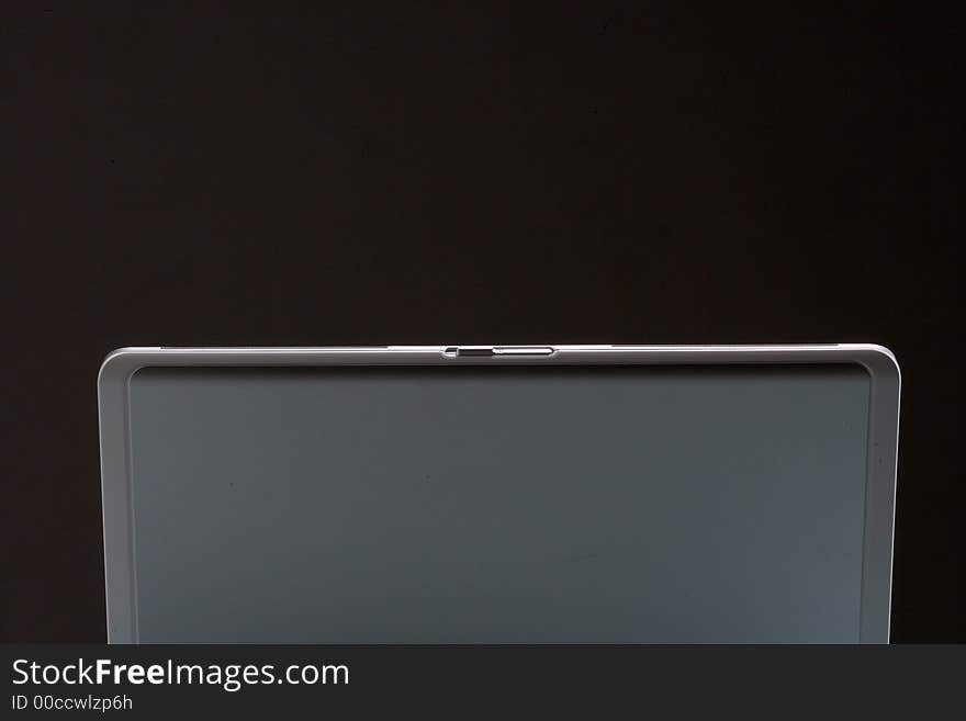 The back of a laptop  with clipping path included. The back of a laptop  with clipping path included