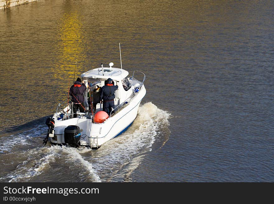 Fishermen and Boat