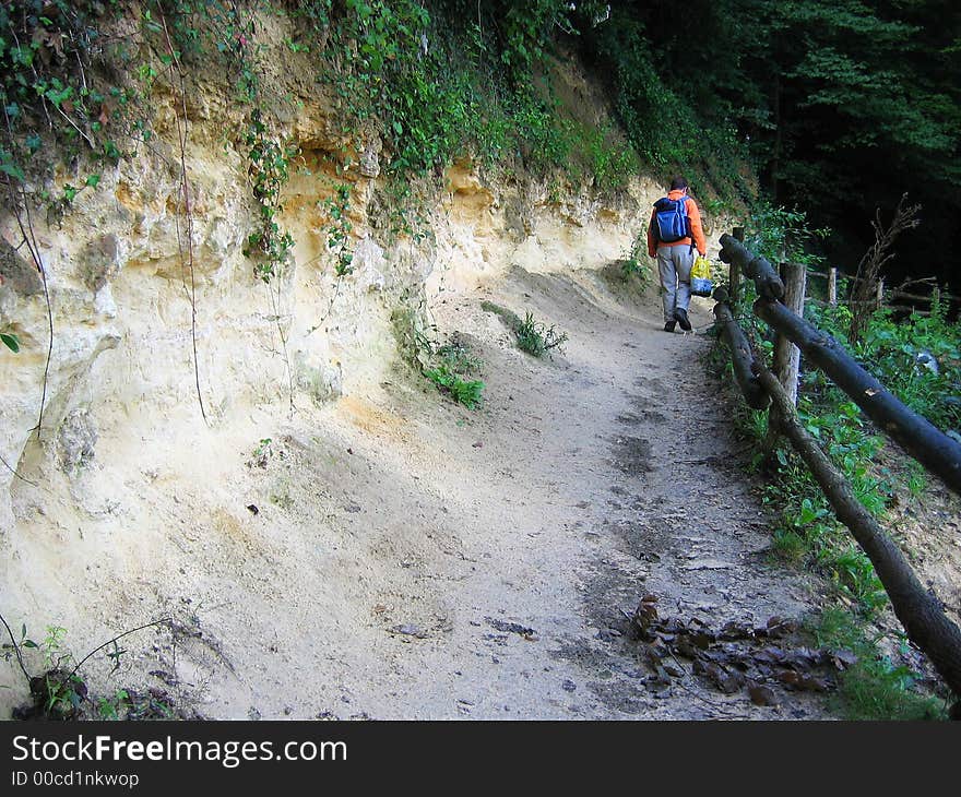 Women hiking through beautifull scenery. Women hiking through beautifull scenery