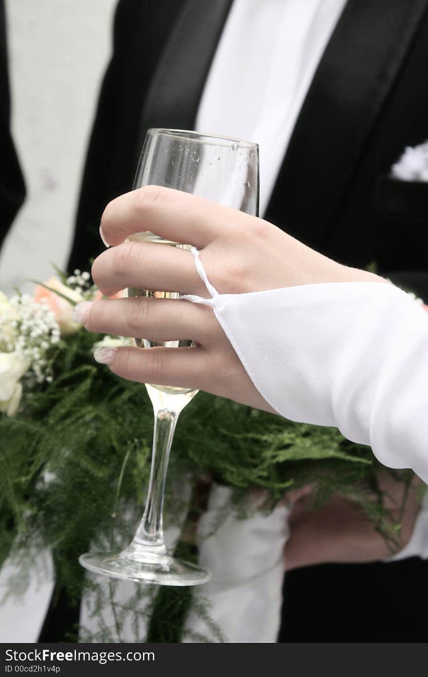 Young wife with a glass. Young wife with a glass