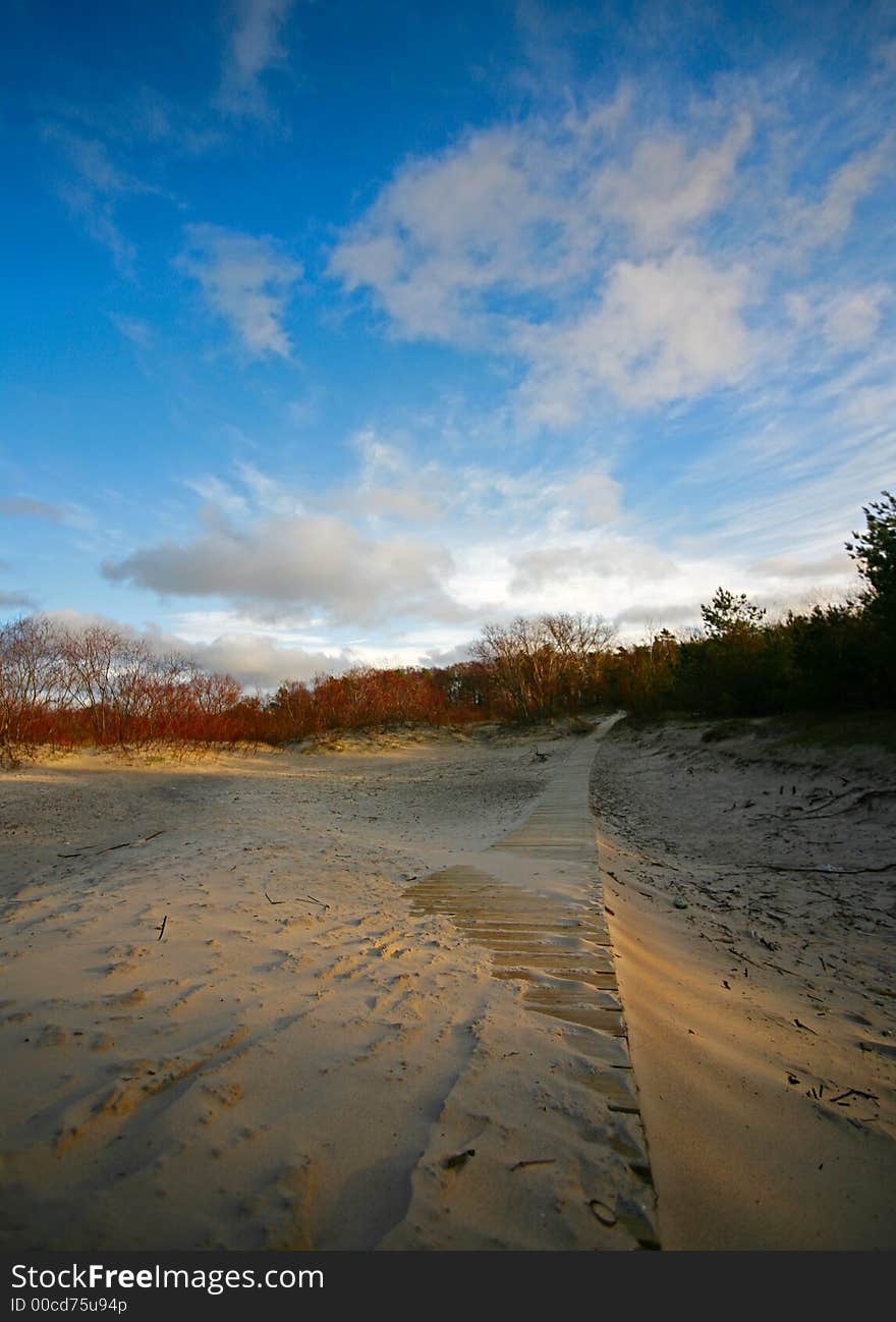 Footpath on sand