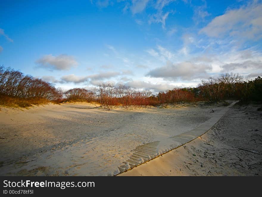 Footpath On Sand