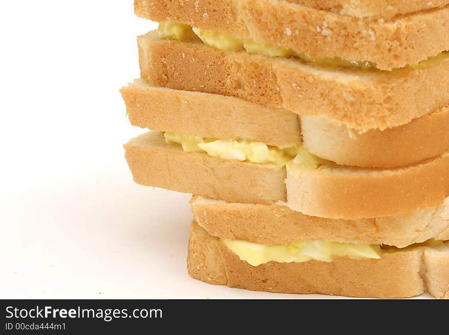 Egg salad stack copyspace left