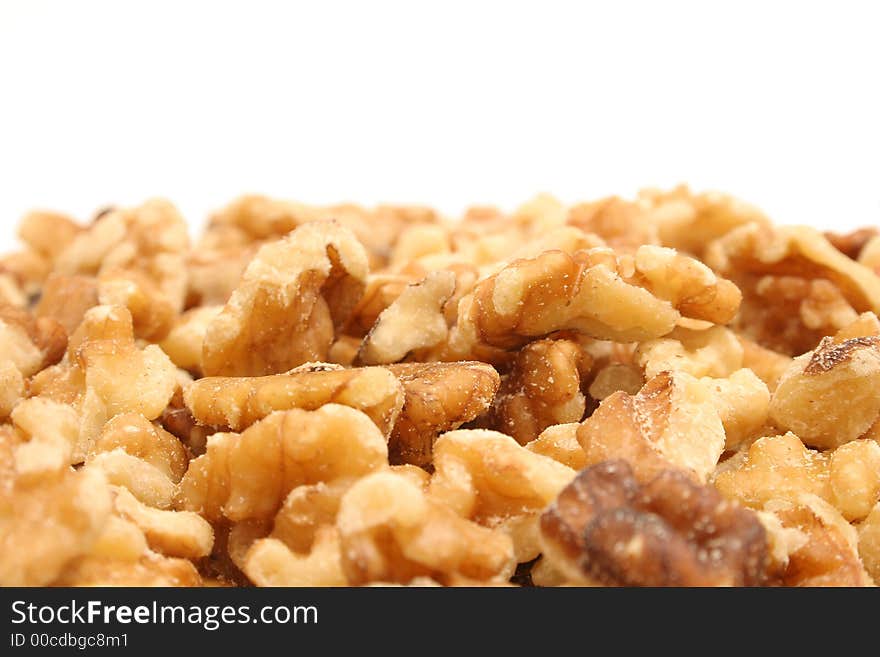 Walnuts with copyspace on top