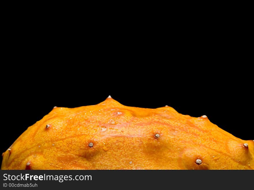 Macro shot of african fruit kiwano