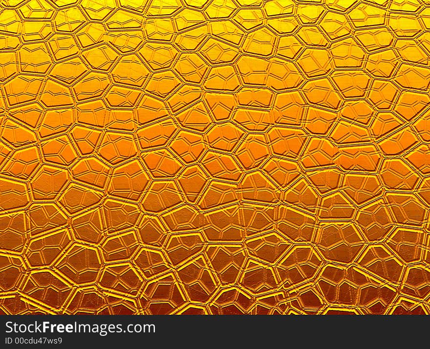 Cracks intersecting on a golden surface like honey combs mosaic. Cracks intersecting on a golden surface like honey combs mosaic